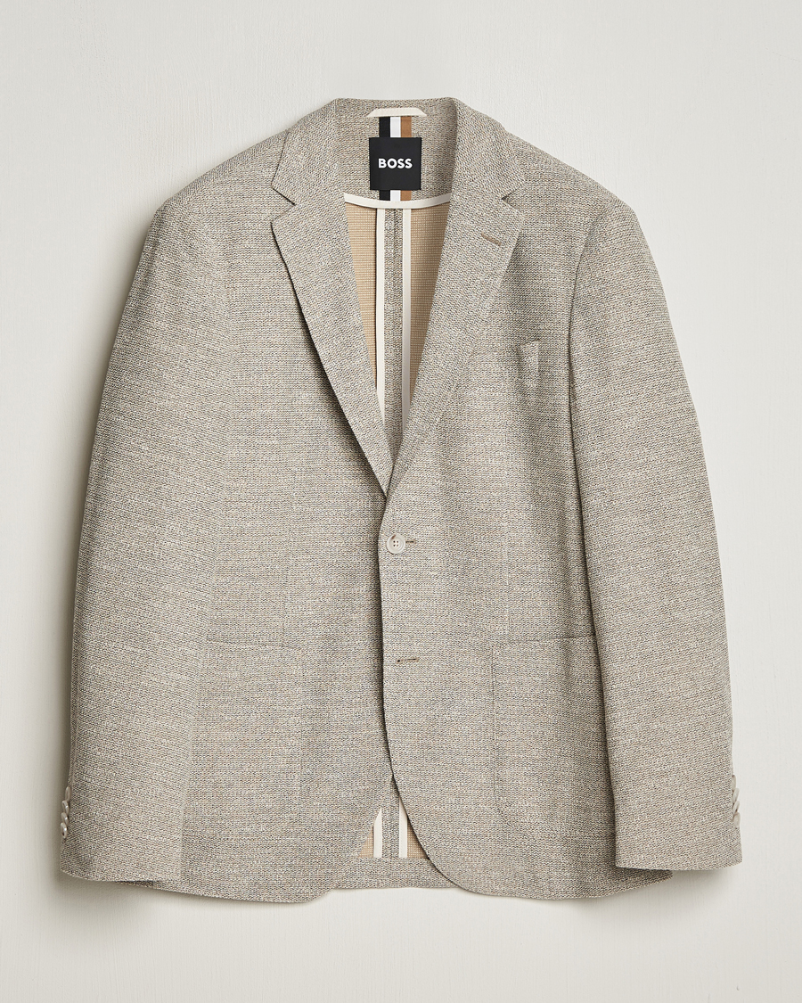 Herr | Kavajer | BOSS BLACK | Jaye Regular Fit Jersey Blazer Light Beige