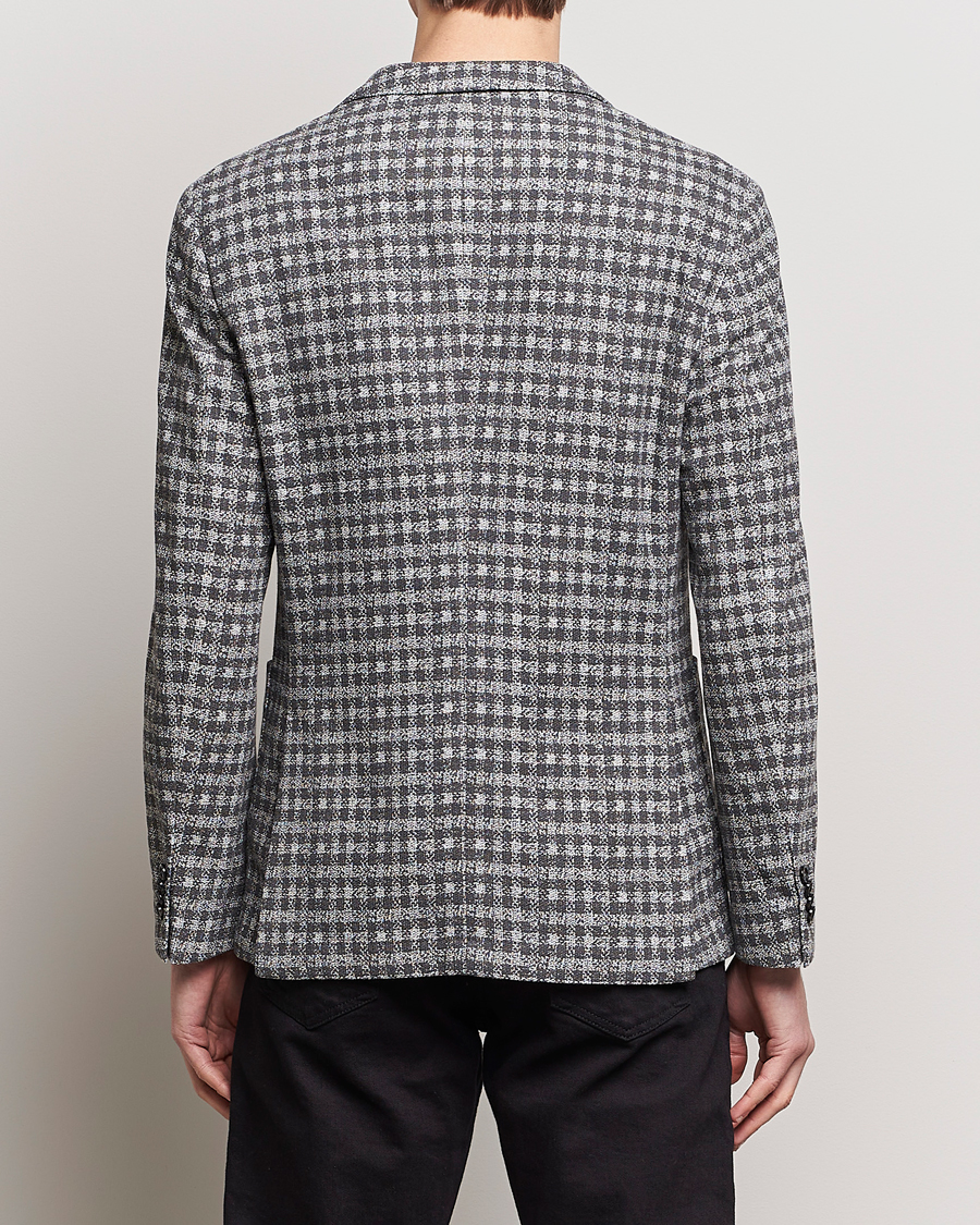 Herr | Kavajer | BOSS BLACK | Hanry Checked Jersey Blazer Silver
