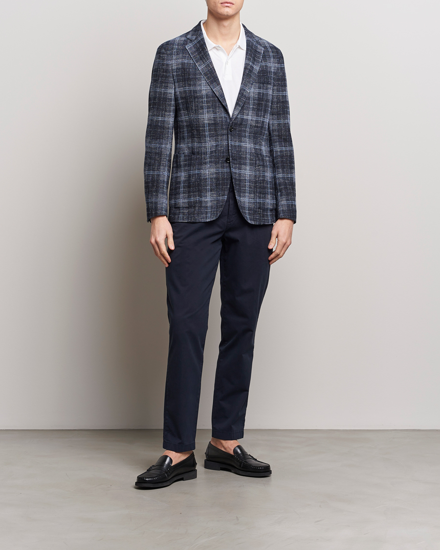 Herr | Byxor | BOSS BLACK | Kaiton Cotton Pants Dark Blue