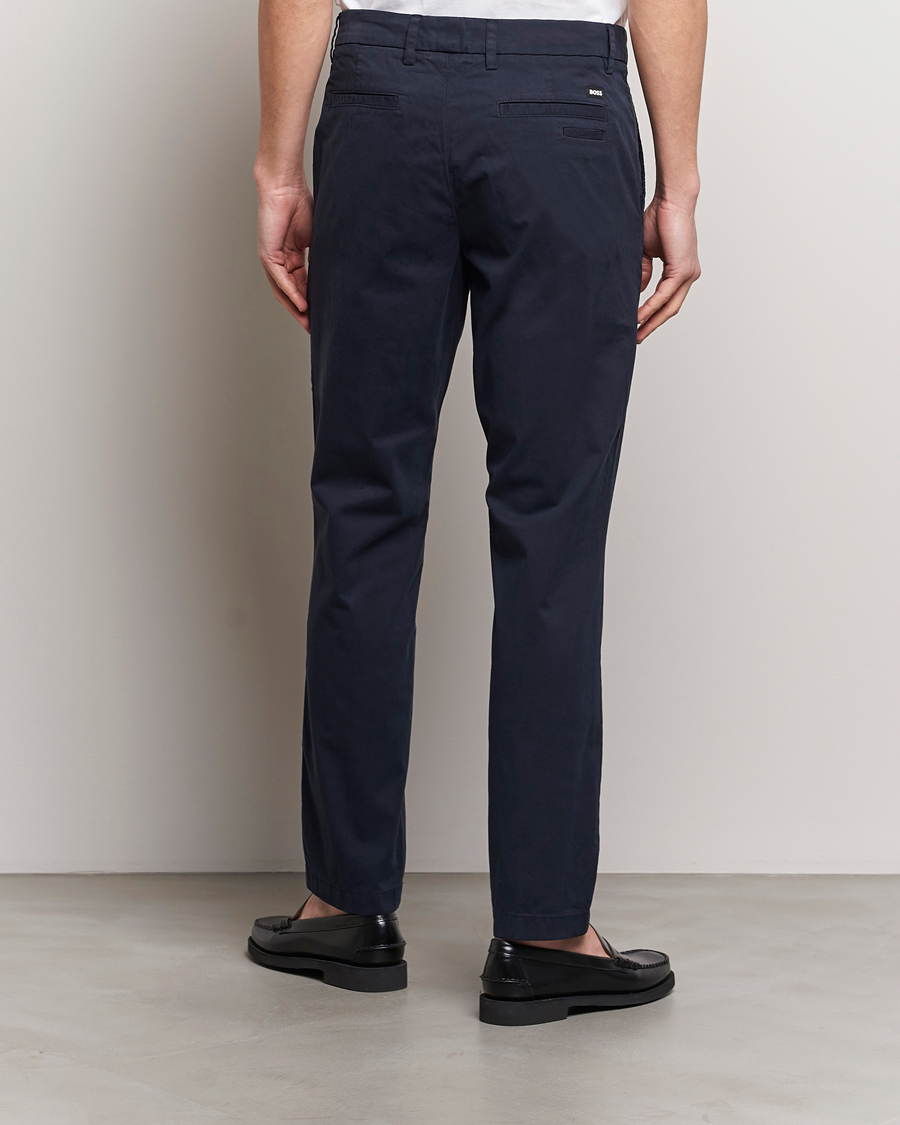 Herr | Byxor | BOSS BLACK | Kaiton Cotton Pants Dark Blue