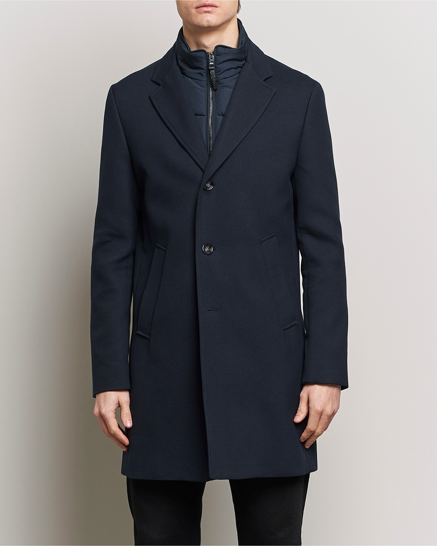 Herr | BOSS BLACK | BOSS BLACK | Hyde Cotton Coat Dark Blue