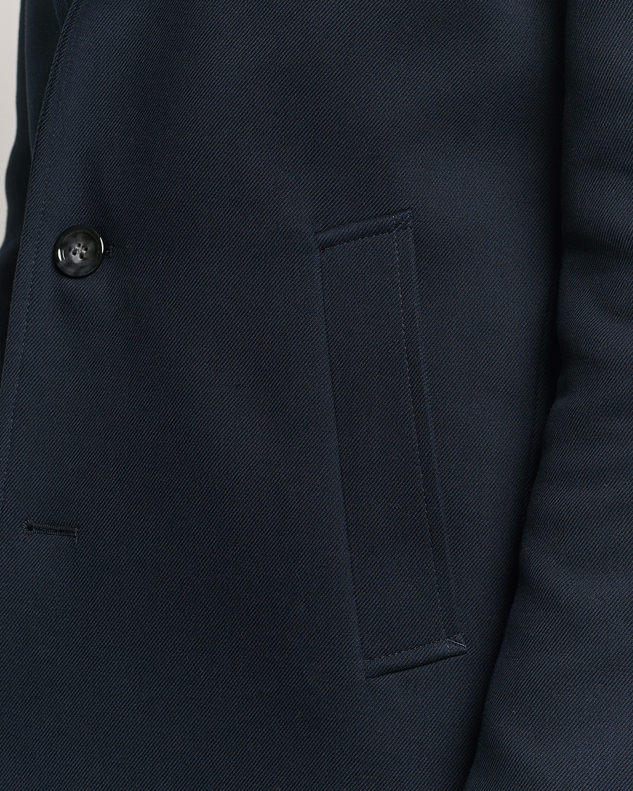 Herr | Jackor | BOSS BLACK | Hyde Cotton Coat Dark Blue