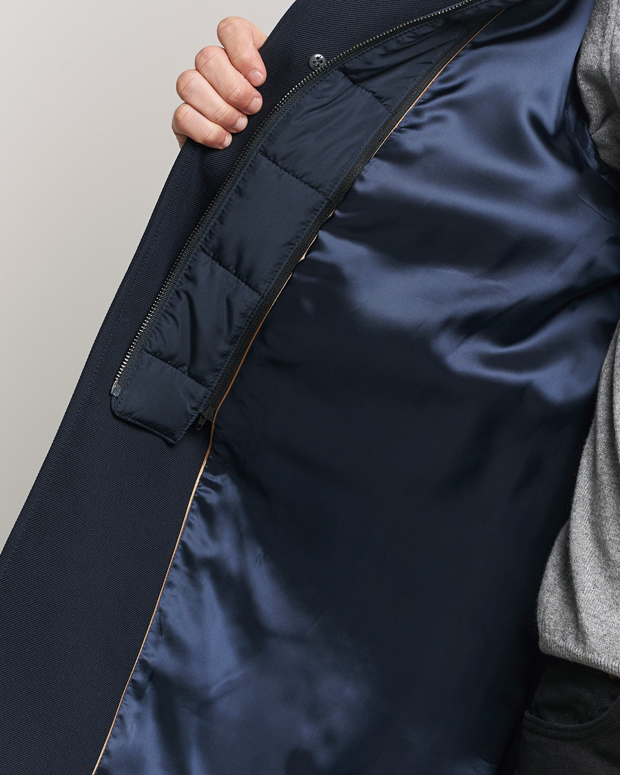 Herr | Jackor | BOSS BLACK | Hyde Cotton Coat Dark Blue