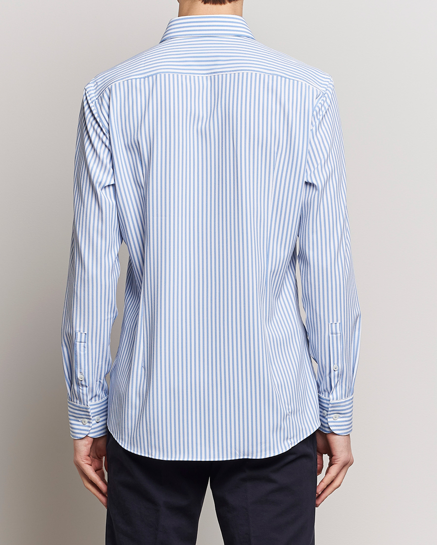 Herr | Skjortor | BOSS BLACK | Hank 4-Way Stretch Striped Shirt Light Blue