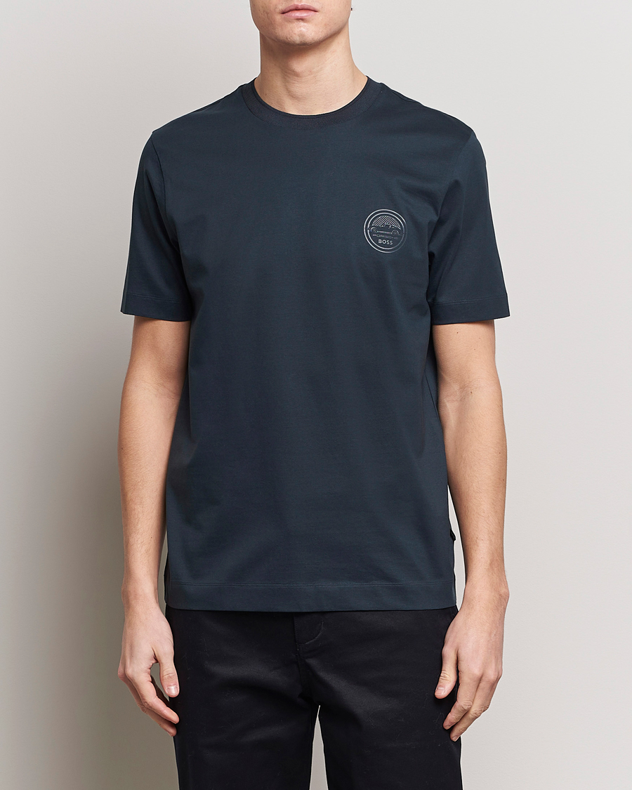 Herr | Kortärmade t-shirts | BOSS BLACK | Porsche Thompson T-Shirt Dark Blue