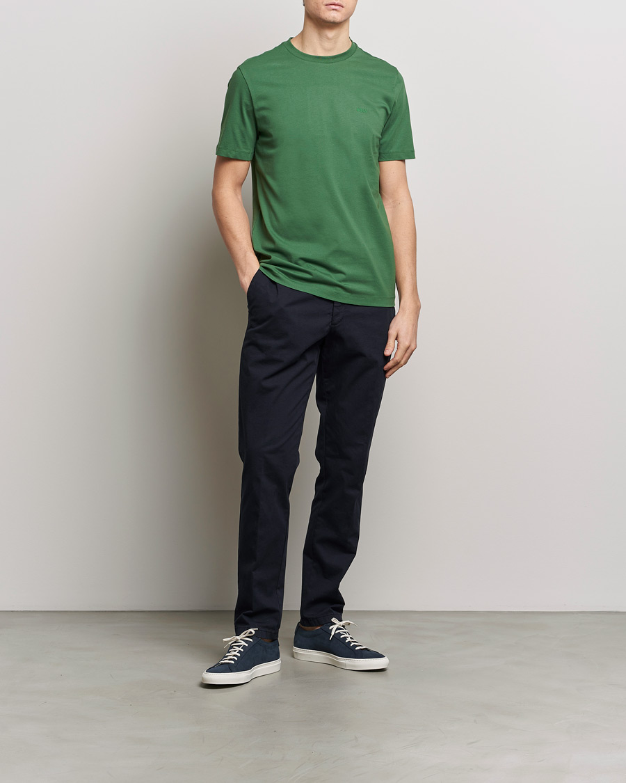 Herr | T-Shirts | BOSS BLACK | Thompson Crew Neck T-Shirt Open Green