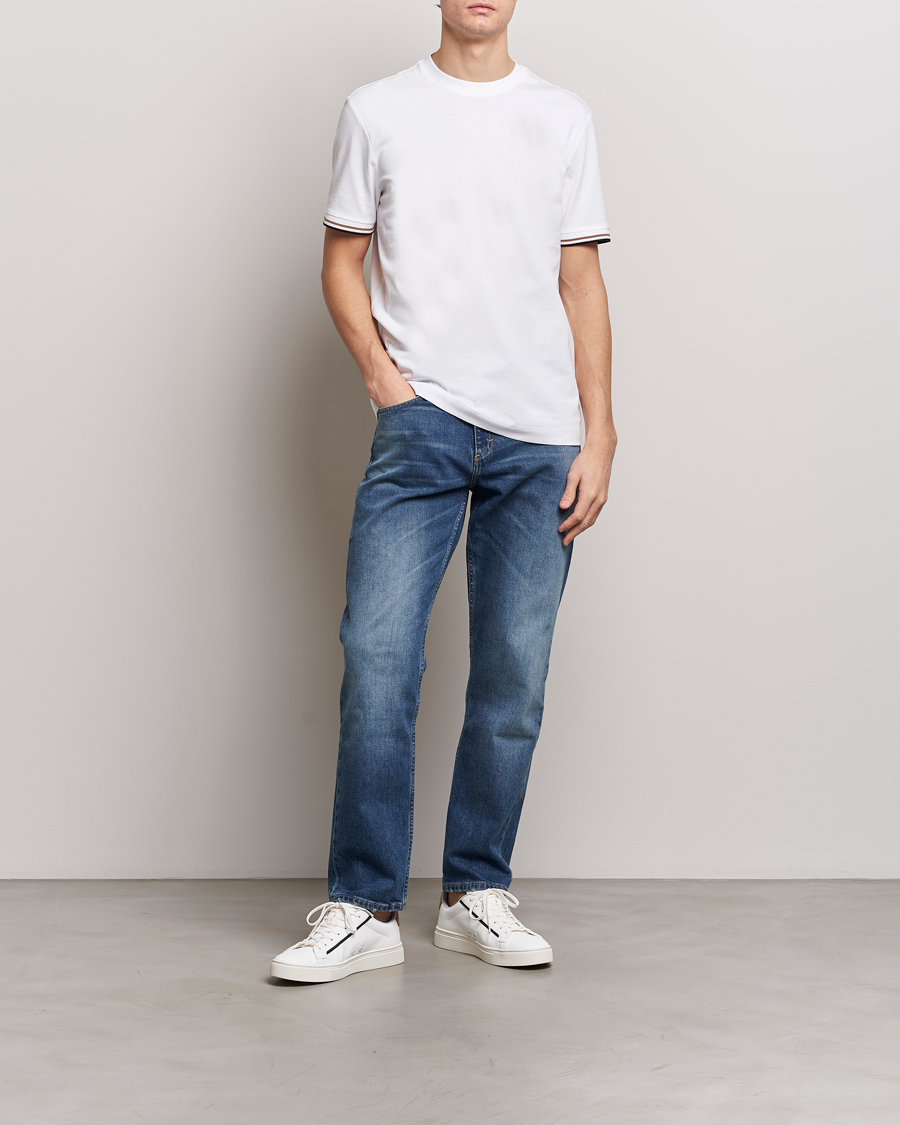 Herr | T-Shirts | BOSS BLACK | Thompson Tipped Crew Neck T-Shirt White