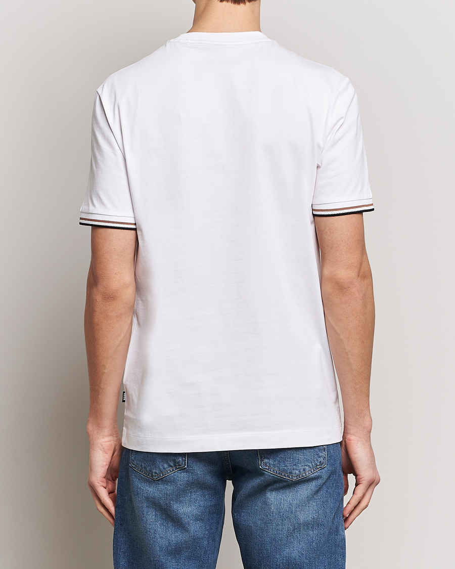 Herr | T-Shirts | BOSS BLACK | Thompson Tipped Crew Neck T-Shirt White