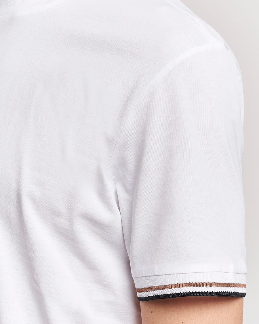 Herr | T-Shirts | BOSS BLACK | Thompson Tipped Crew Neck T-Shirt White