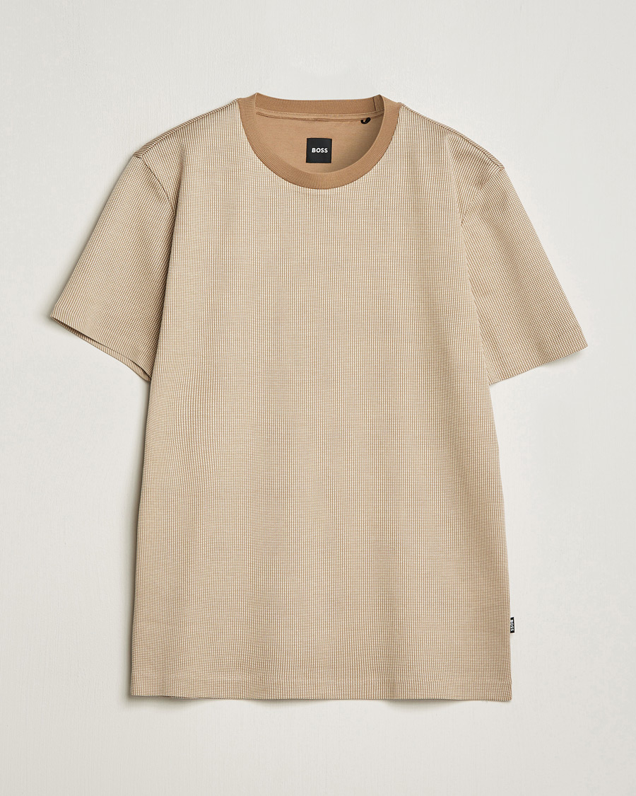 Herr | T-Shirts | BOSS BLACK | Tiburt Crew Neck T-Shirt Medium Beige