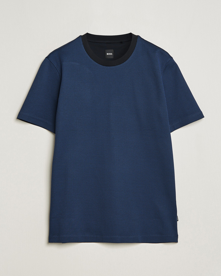 Herr | T-Shirts | BOSS BLACK | Tiburt Crew Neck T-Shirt Dark Blue