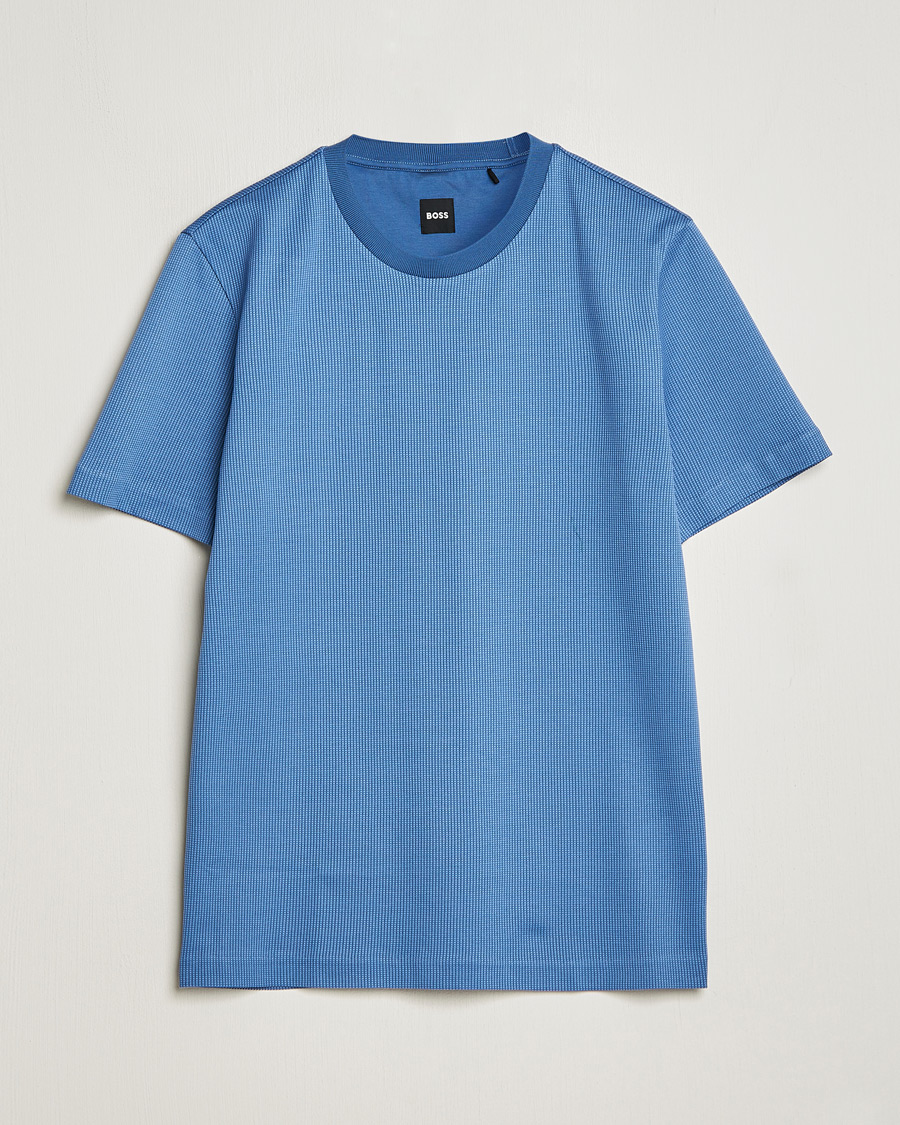 Herr | T-Shirts | BOSS BLACK | Tiburt Crew Neck T-Shirt Open Blue