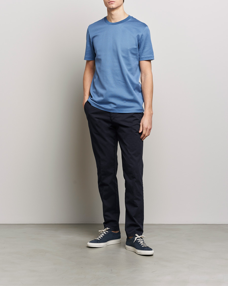 Herr | T-Shirts | BOSS BLACK | Tiburt Crew Neck T-Shirt Open Blue