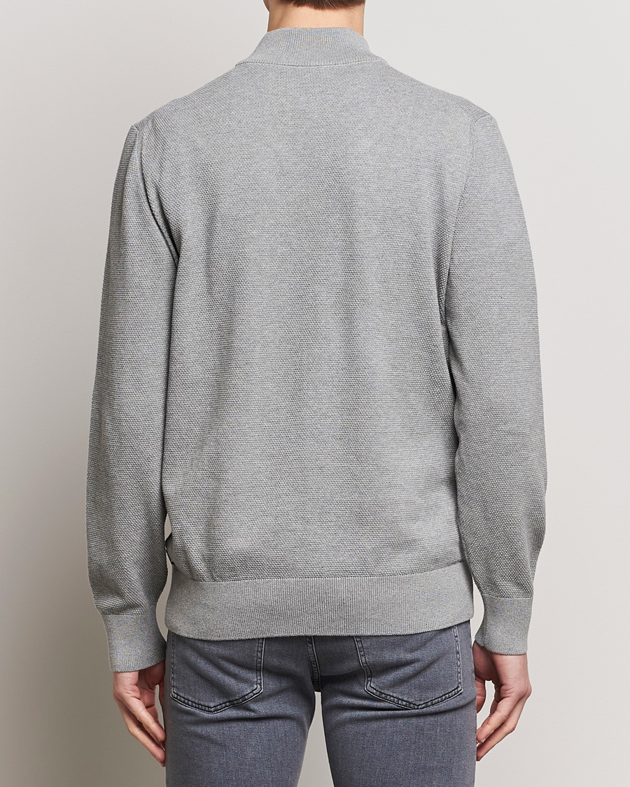 Herr | Tröjor | BOSS BLACK | Ebrando Knitted Half-Zip Silver
