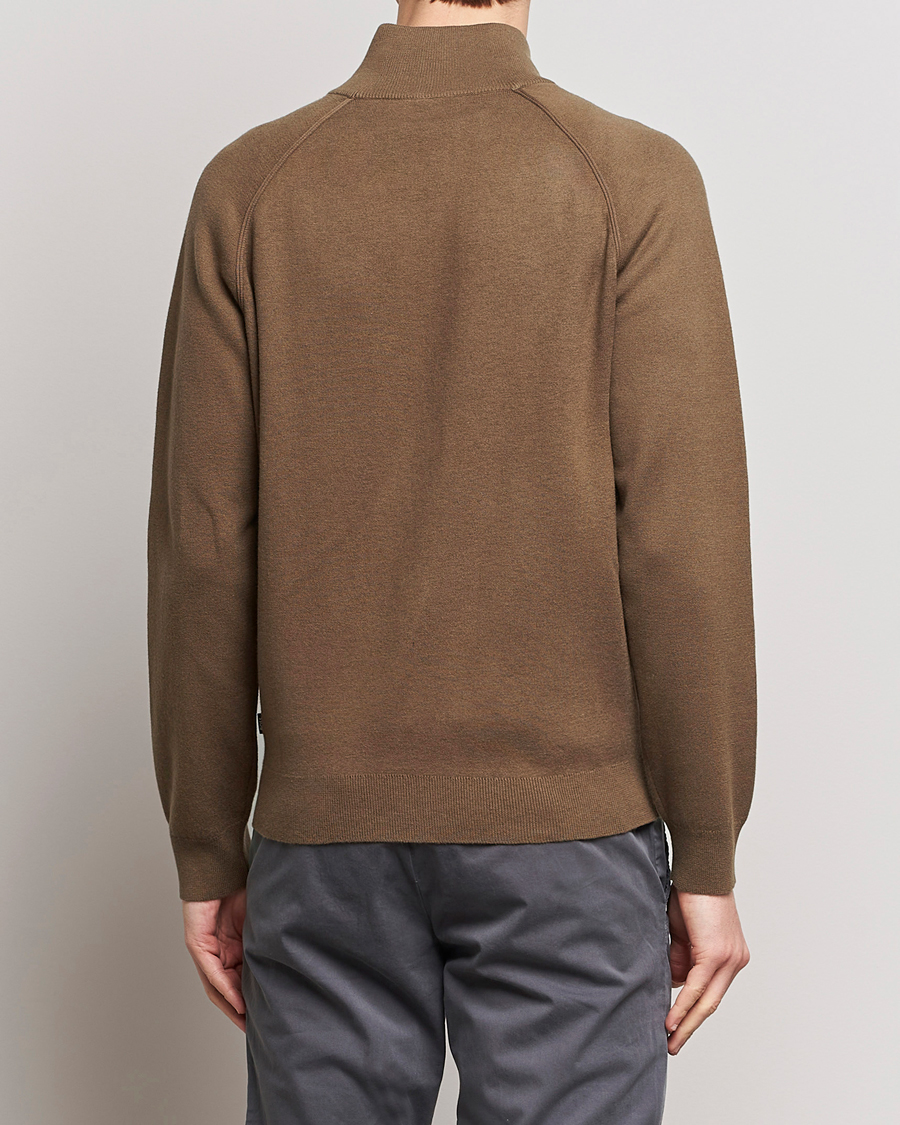 Herr | Tröjor | BOSS BLACK | Perrone Knitted Full-Zip Open Brown