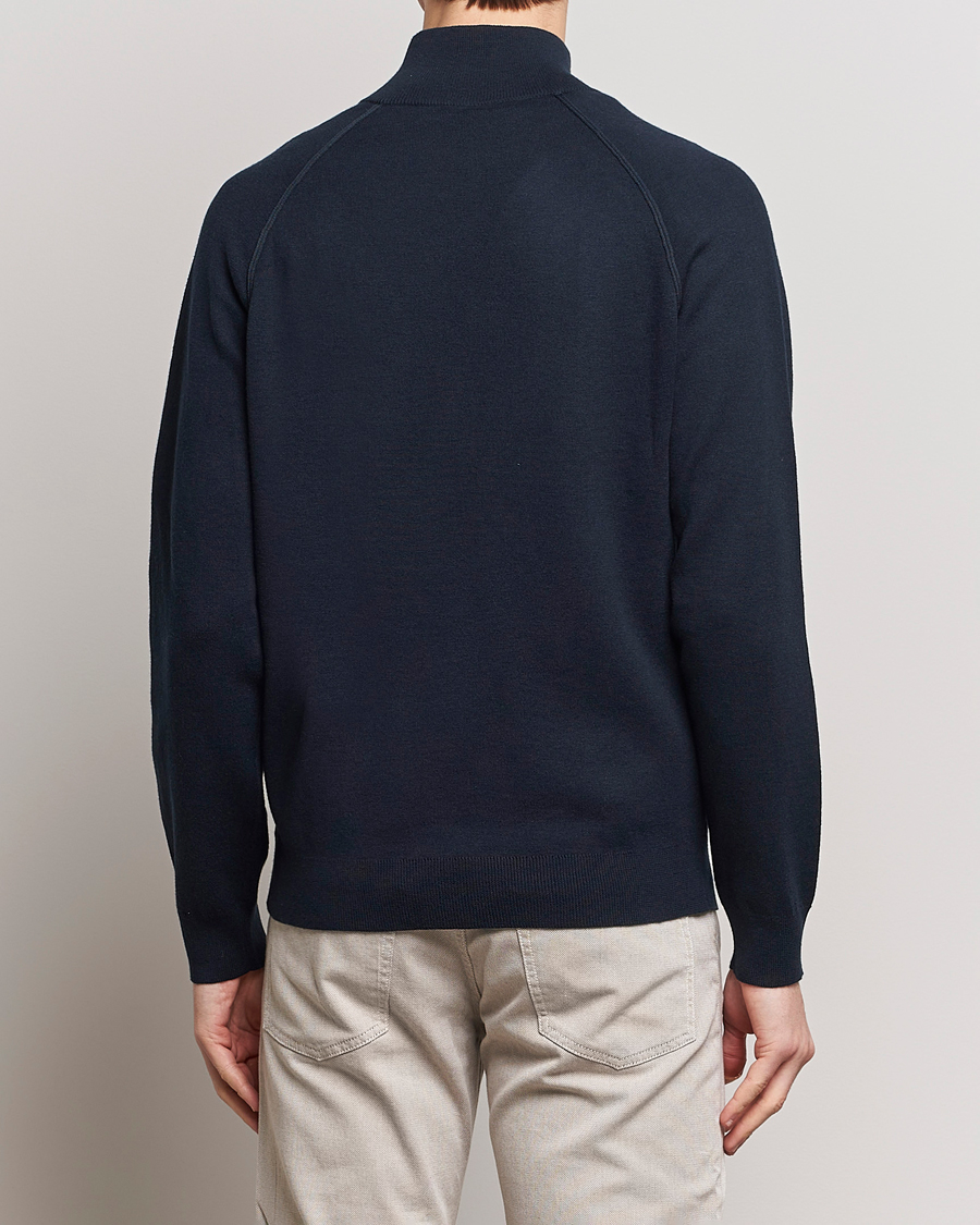 Herr | Tröjor | BOSS BLACK | Perrone Knitted Full-Zip Dark Blue
