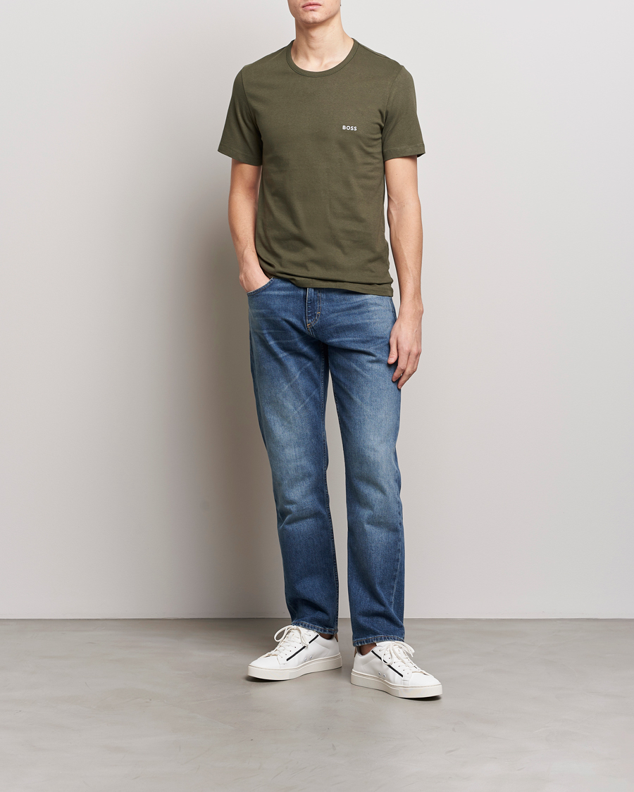 Herr | T-Shirts | BOSS BLACK | 3-Pack Crew Neck T-Shirt Black/Blue/Green