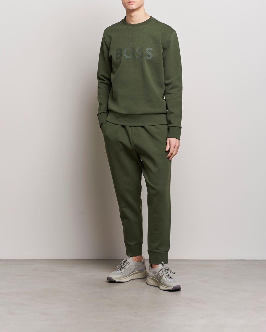 Herr | Tröjor | BOSS GREEN | Salbo Logo Sweatshirt Open Green