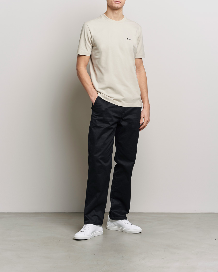 Herr | T-Shirts | BOSS GREEN | Crew Neck T-Shirt Light Beige
