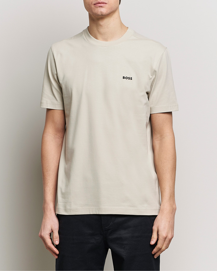 Herr | T-Shirts | BOSS GREEN | Crew Neck T-Shirt Light Beige