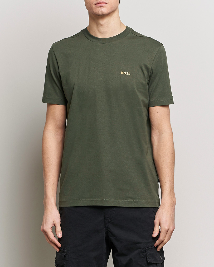 Herre |  | BOSS GREEN | Crew Neck T-Shirt Open Green