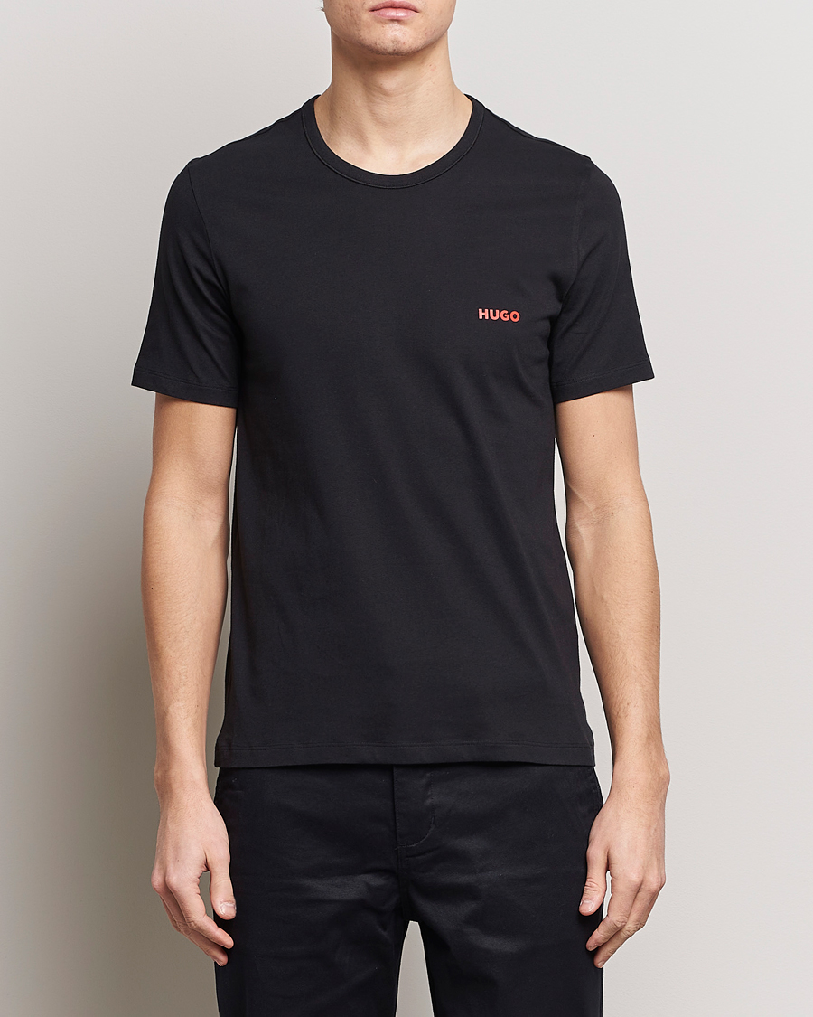 Herr | Svarta t-shirts | HUGO | 3-Pack Logo Crew Neck T-Shirt Black/Red/White