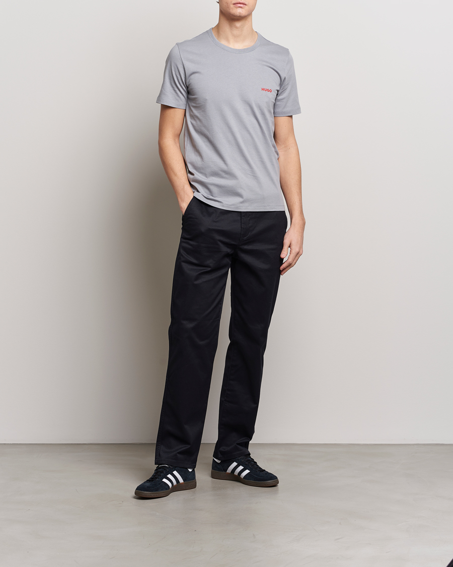 Herr | T-Shirts | HUGO | 3-Pack Logo Crew Neck T-Shirt Green/Navy/Grey