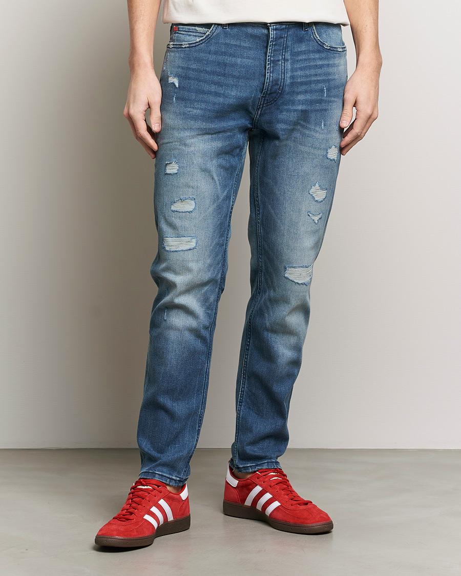 Herr | Kläder | HUGO | 634 Tapered Fit Stretch Jeans Bright Blue