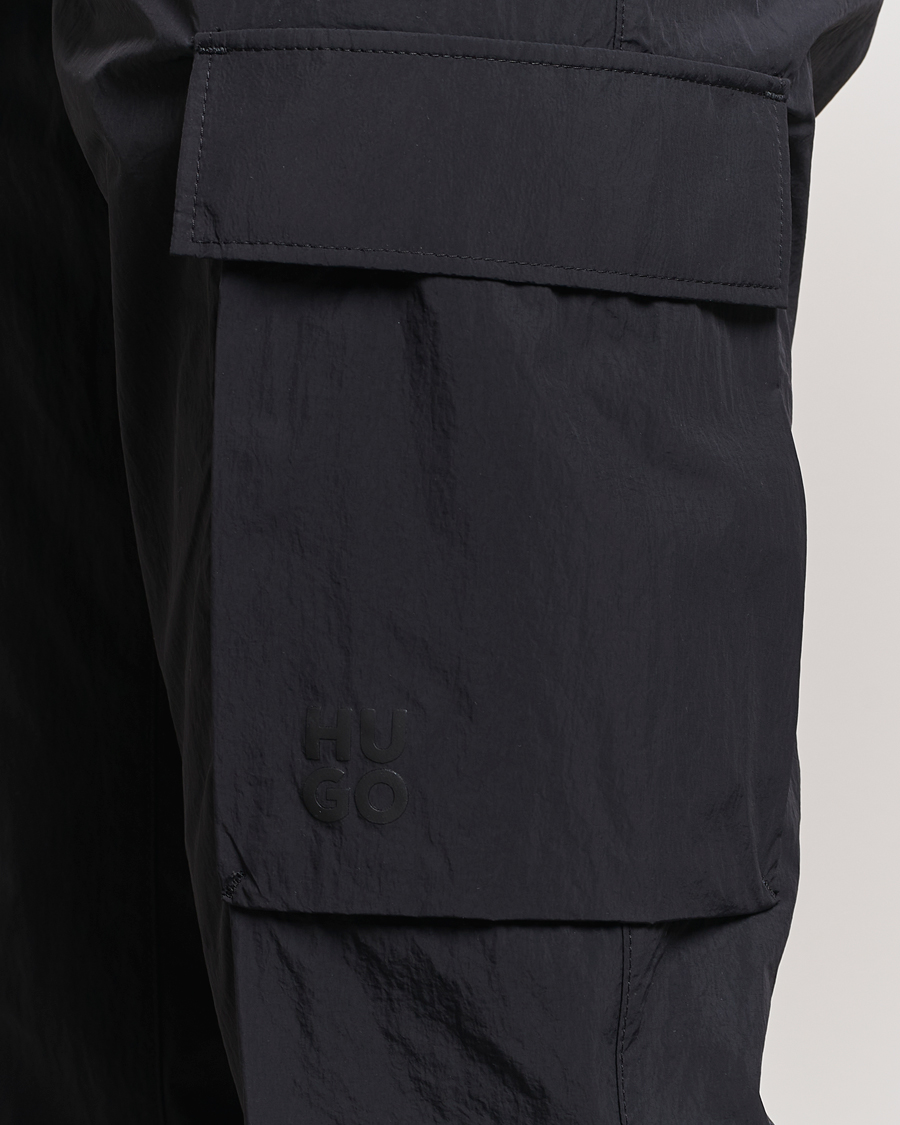 Herr | Byxor | HUGO | Gero Nylon Cargo Pants Black