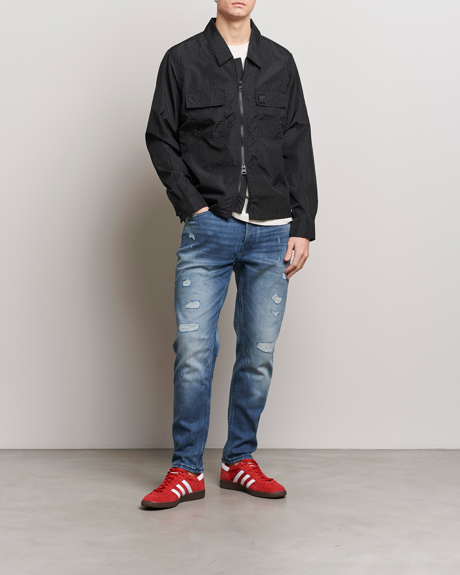 Herr | Skjortor | HUGO | Emalo Full-Zip Overshirt Black