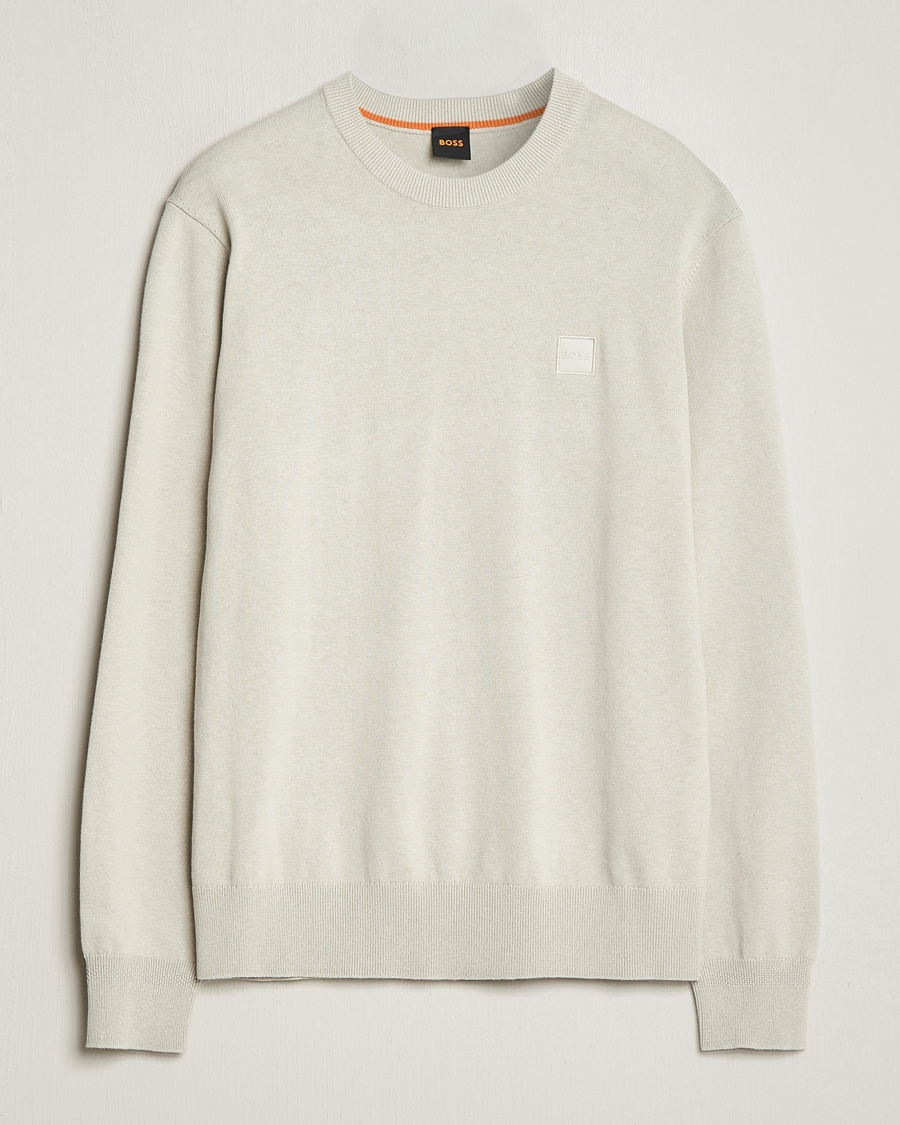 Herr | Tröjor | BOSS ORANGE | Kanovano Knitted Sweater Light Beige