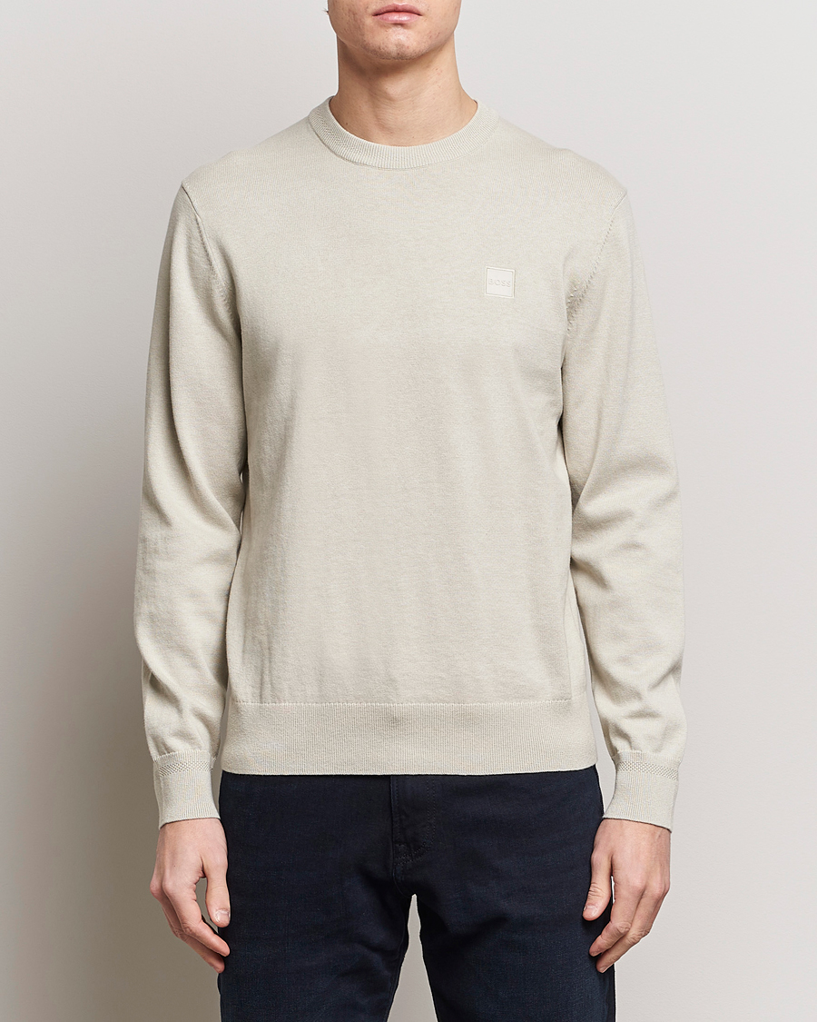 Herr | Tröjor | BOSS ORANGE | Kanovano Knitted Sweater Light Beige