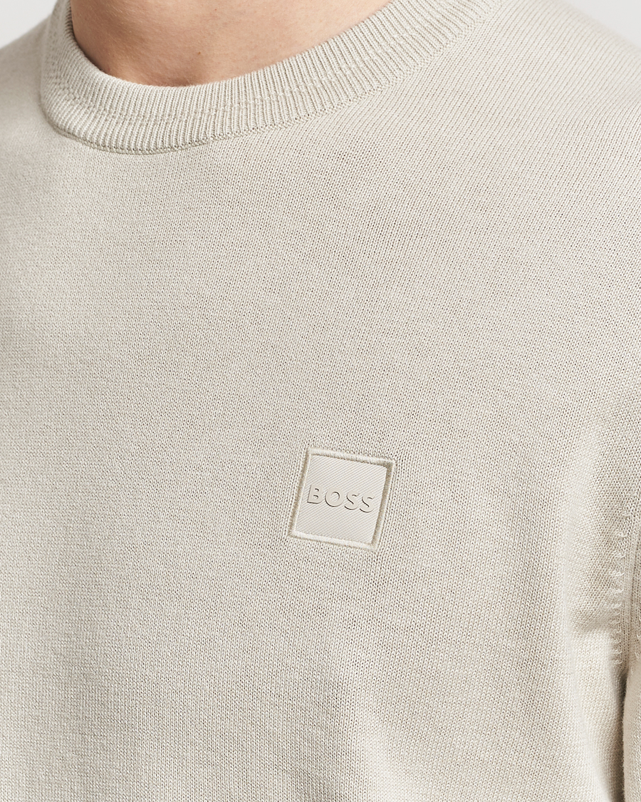 Herr | Tröjor | BOSS ORANGE | Kanovano Knitted Sweater Light Beige