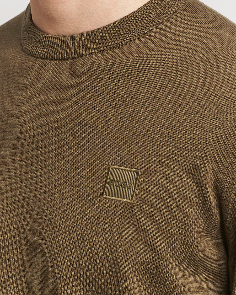 Herr | Tröjor | BOSS ORANGE | Kanovano Knitted Sweater Open Green