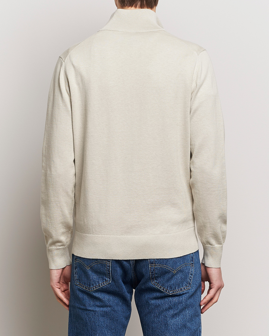 Herr | Tröjor | BOSS ORANGE | Kanobix Knitted Half-Zip Light Beige