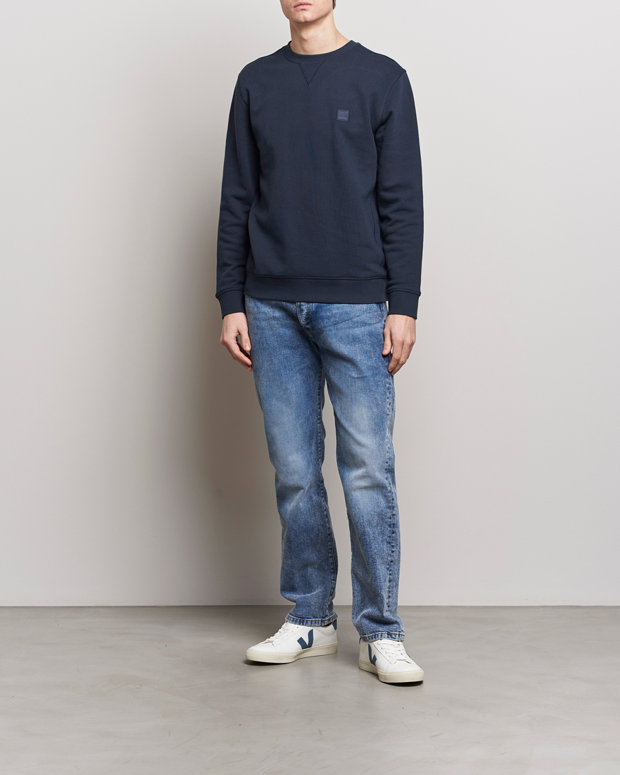 Herr | Tröjor | BOSS ORANGE | Westart Logo Sweatshirt Dark Blue