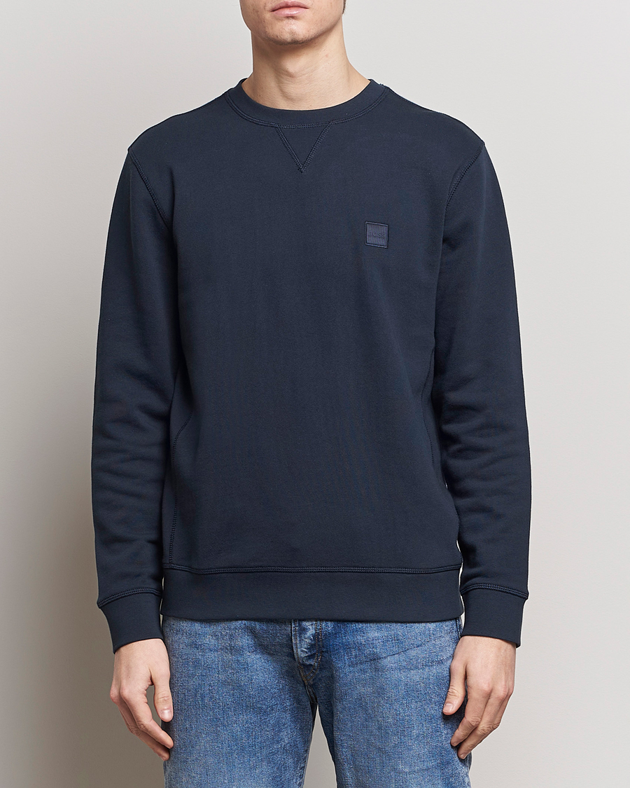 Herr | Tröjor | BOSS ORANGE | Westart Logo Sweatshirt Dark Blue