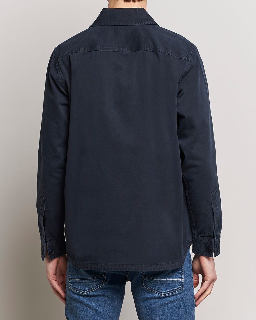 Herr | Skjortor | BOSS ORANGE | Locky Cotton Overshirt Dark Blue