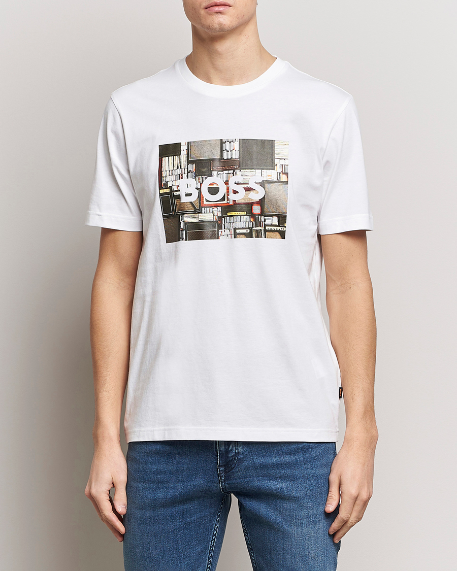 Herr | Kortärmade t-shirts | BOSS ORANGE | Heavy Logo T-Shirt White