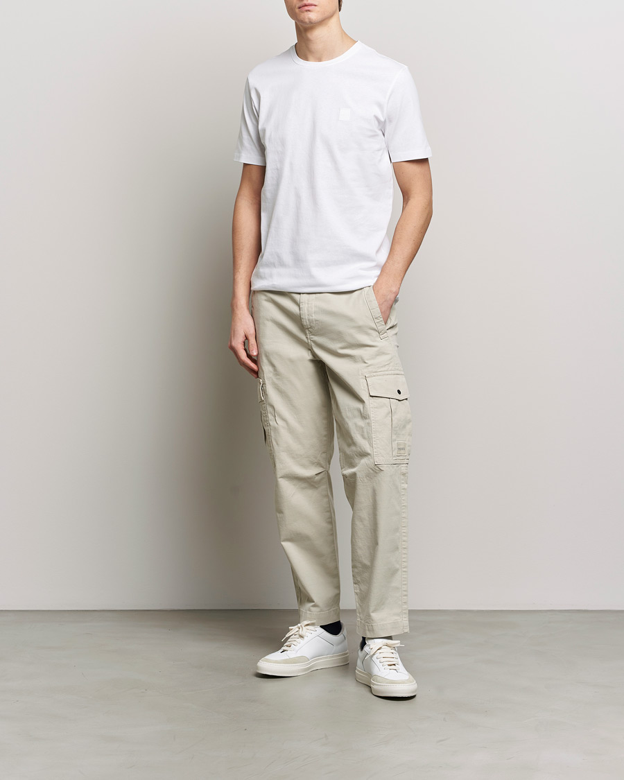 Herr | T-Shirts | BOSS ORANGE | Tales Logo Crew Neck T-Shirt White