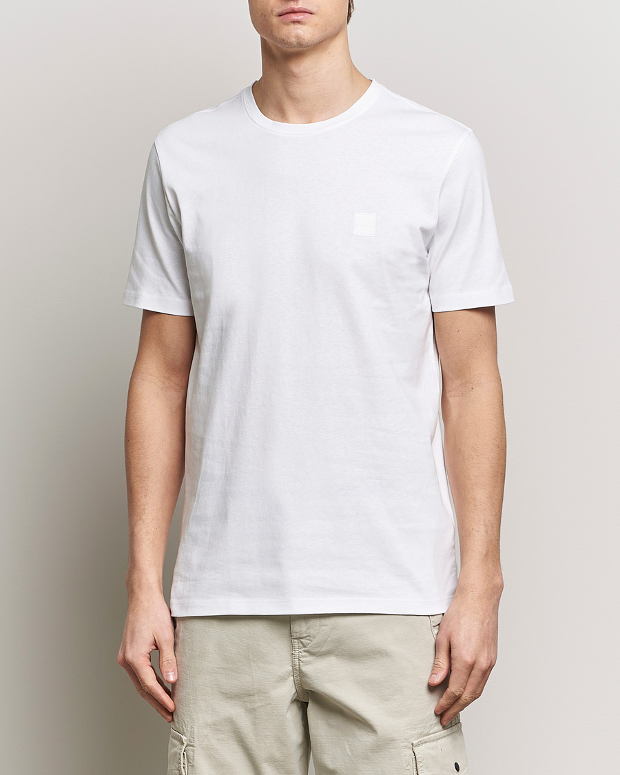 Herr | Kläder | BOSS ORANGE | Tales Logo Crew Neck T-Shirt White