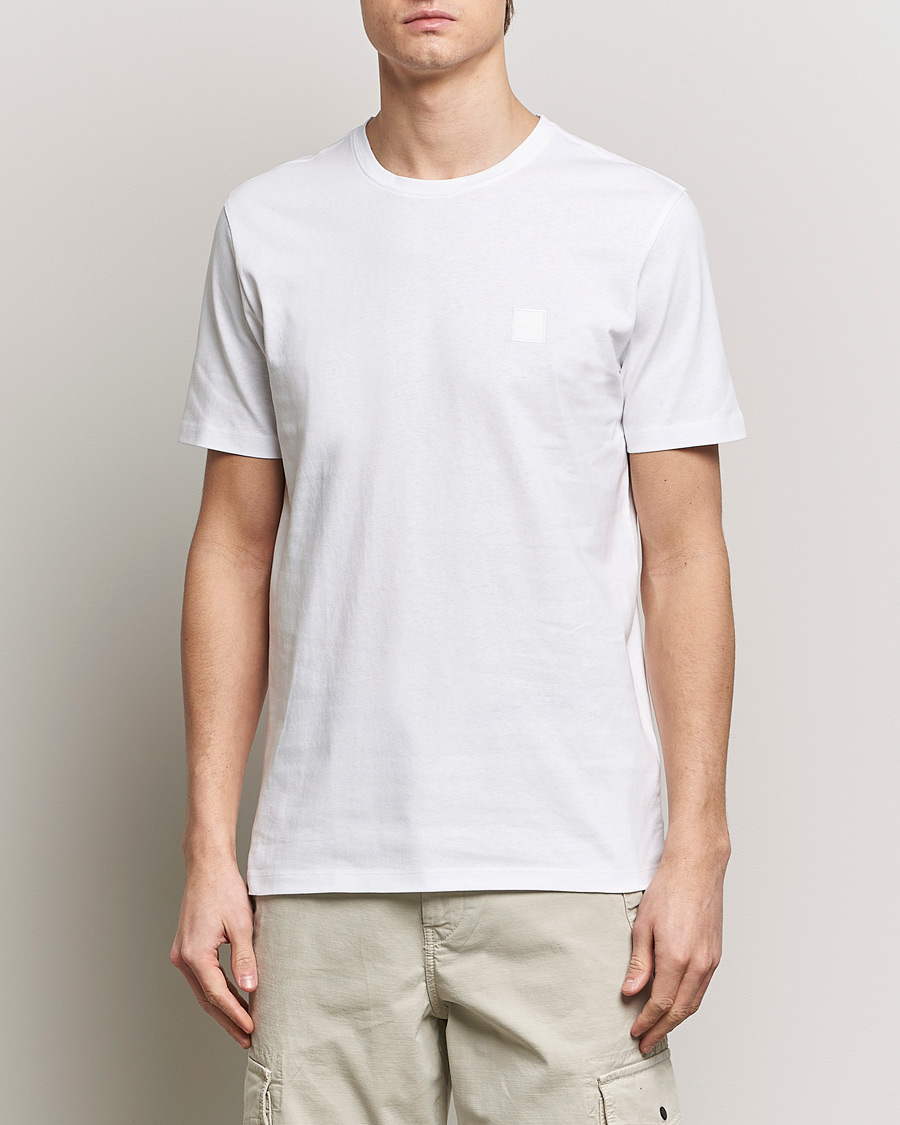 Herre |  | BOSS ORANGE | Tales Logo Crew Neck T-Shirt White