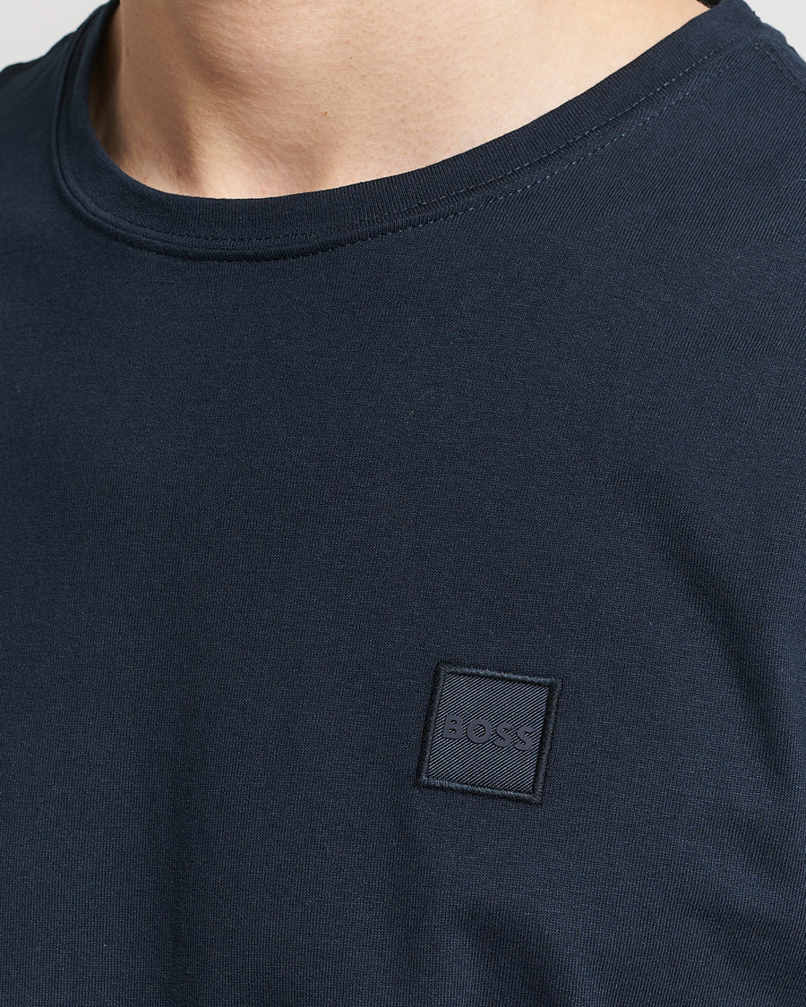 Herr | T-Shirts | BOSS ORANGE | Tales Logo Crew Neck T-Shirt Dark Blue