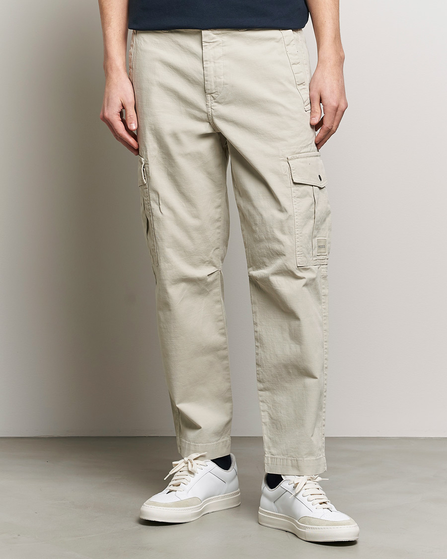 Herre | Cargobukser | BOSS ORANGE | Sisla 5-Pocket Cargo Pants Light Beige