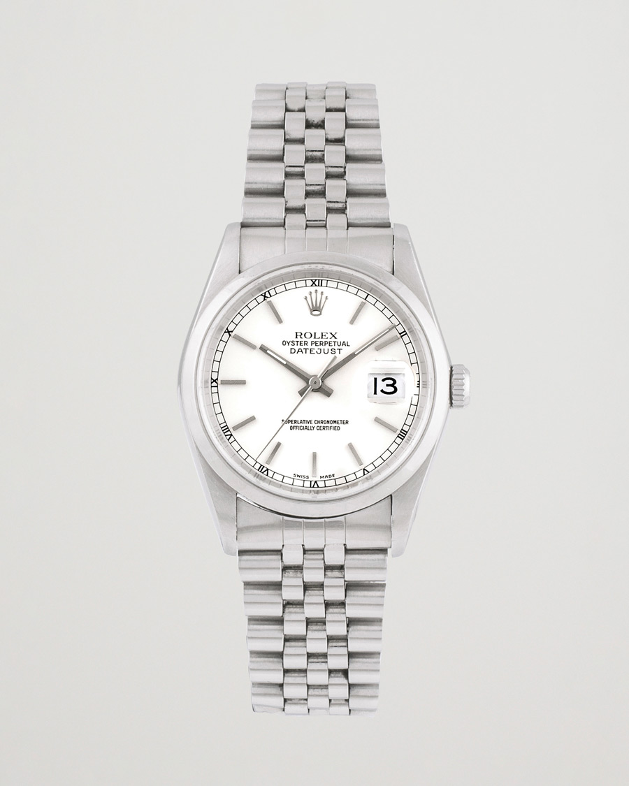 Herr | Rolex Pre-Owned Datejust 16200 Oystert Perpetual Steel Silver | Rolex Pre-Owned | Datejust 16200 Oystert Perpetual Steel Silver