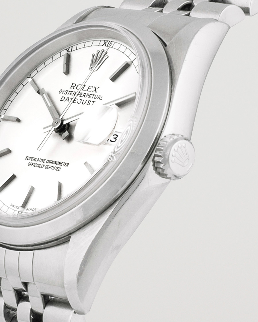 Herr | Rolex Pre-Owned Datejust 16200 Oystert Perpetual Steel Silver | Rolex Pre-Owned | Datejust 16200 Oystert Perpetual Steel Silver