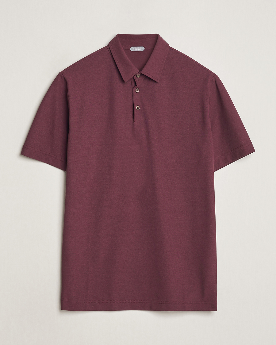 Herr | Pikéer | Zanone | Ice Cotton Polo Burgundy