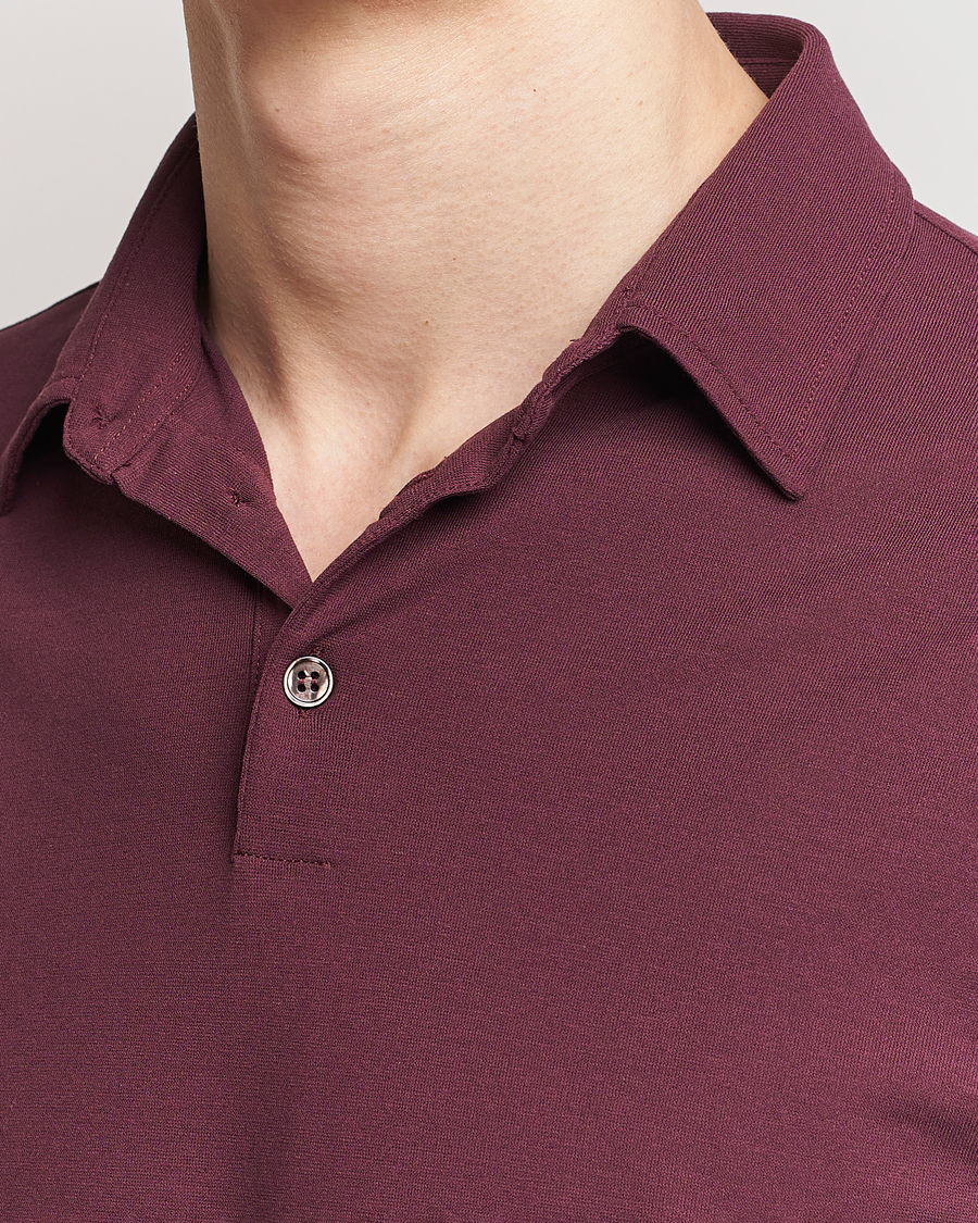 Herr | Pikéer | Zanone | Ice Cotton Polo Burgundy