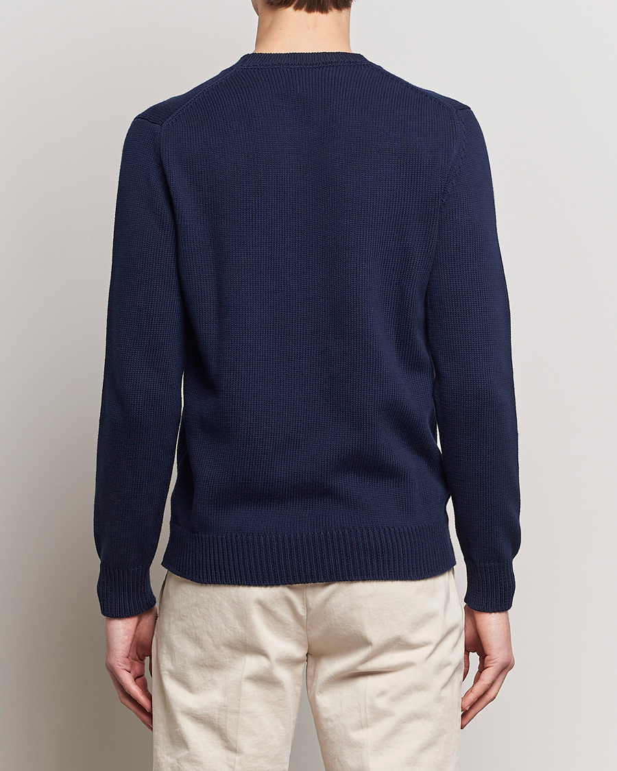 Herr | Tröjor | Zanone | Soft Cotton Crewneck Sweater Navy