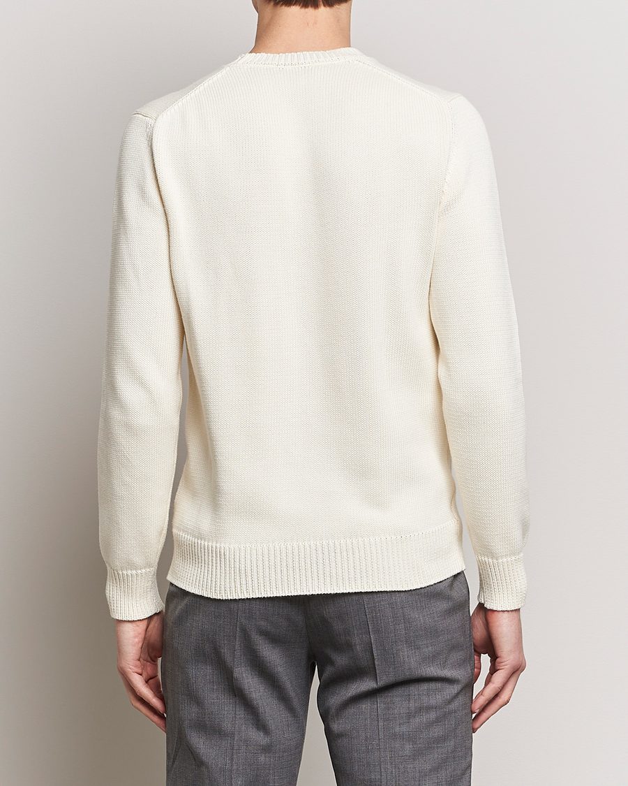 Herr | Tröjor | Zanone | Soft Cotton Crewneck Sweater Off White